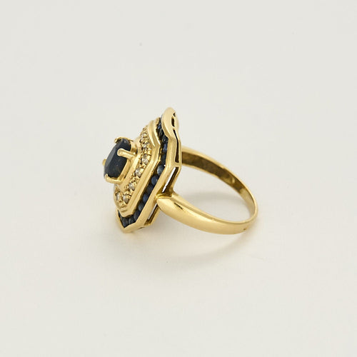 Bague 52 Bague en Or jaune 18k Saphir 58 Facettes B250681