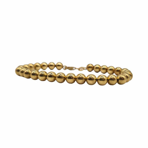 Bracelet Bracelet boules or jaune 18 carats 58 Facettes