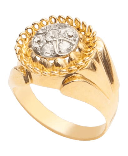 Bague Lueur Or 18K jaune et blanc Diamant