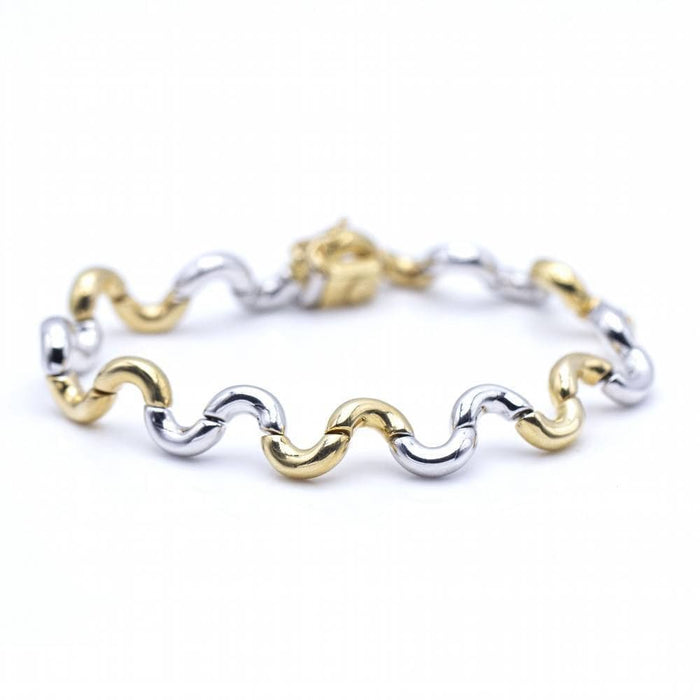 Bracelet Bracelet Vagues Bicolores 58 Facettes N102867LF