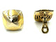 Boucles d'oreilles BVLGARI. Collection "Pyramide", boucles d'oreilles 2 ors 18K 58 Facettes