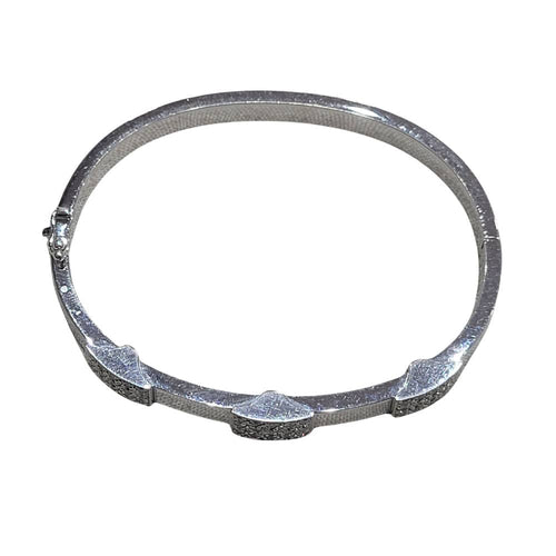 Bracelet Pulsera en or blanc 18k et diamants taille brillant 58 Facettes P81