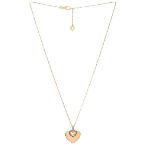Collier BULGARI - Collier Cuore or rose diamants 58 Facettes