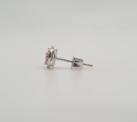 Boucles d'oreilles Boucles d’oreilles or blanc serties de diamants 58 Facettes