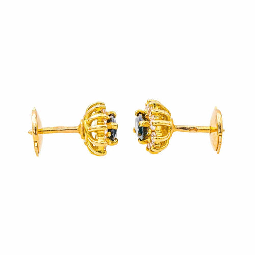 Boucles d'oreilles Boucles d'oreilles  Puces Or jaune Saphir, Diamant 58 Facettes 4443920RV