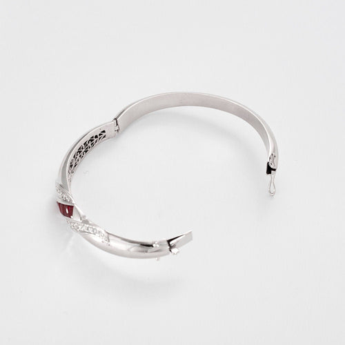 Bracelet Bracelet jonc diamant et rubis 58 Facettes 2918