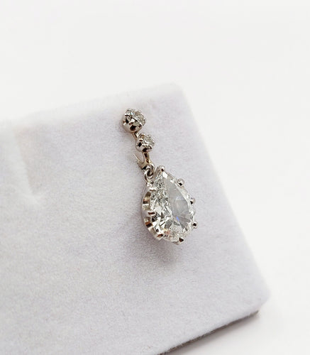 Pendentif Pendentif Art Déco Platine, diamant taille poire 0,95 carat 58 Facettes A06247