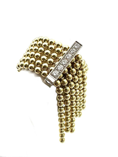 Bague CARTIER. Collection "Draperie de décolleté", bague 2 ors 18K et diamants 58 Facettes