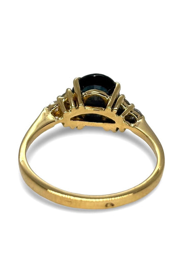 Bague 53 Bague or jaune saphir et diamants 58 Facettes 883