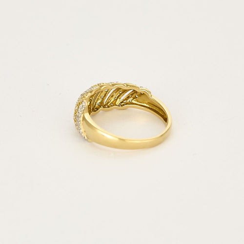 Bague 53.5 Bague en Or jaune & blanc 18k 58 Facettes THI0308