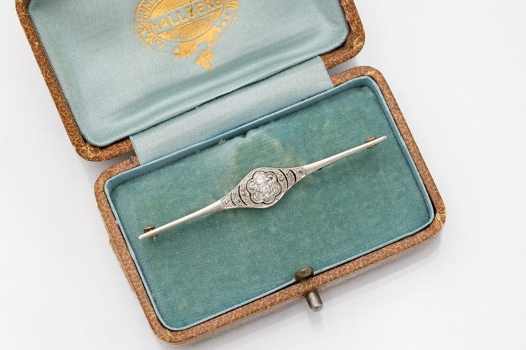 Broche Broche Art Déco en or jaune et platine, diamants, première moitié du XXe siècle 58 Facettes 10916