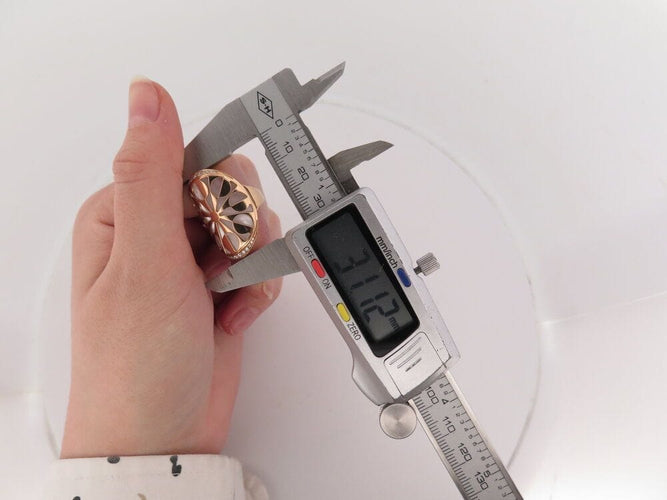 Bague 52 bague BULGARI intarsio nacre t52 en or rose 18k 14.3gr serti diamants 58 Facettes 267206