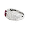 Bague 49 Bague jonc pavage diamant, rubis 1,78 carats. 58 Facettes 30945