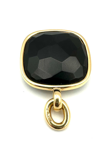 Pendentif POMELLATO. Collection "Victoria", pendentif or et jais 58 Facettes