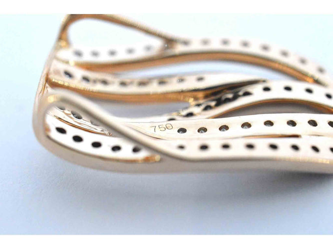 Pendentif Pendentif design en or rose avec diamants taille brillant 58 Facettes 2244