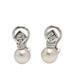 Boucles d'oreilles Boucles d'oreilles Toi & Moi or blanc perles diamants 58 Facettes E363458