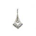 Pendentif Pendentif or blanc platine diamants et saphirs 58 Facettes 240037SP