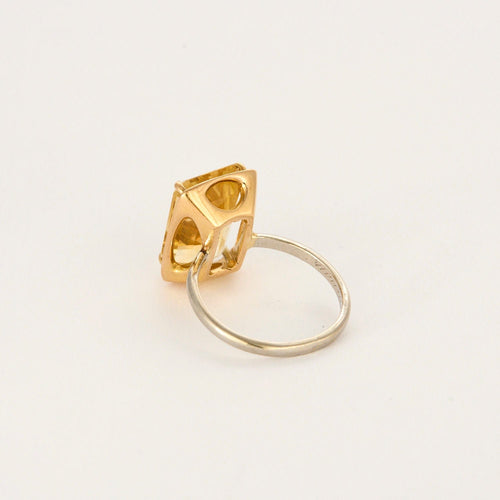 Bague 55 Bague en or jaune sertie d'une citrine 58 Facettes LP1173