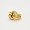Bague 54 Bague maillon de chaine en or jaune et diamants 58 Facettes