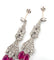 Boucles d'oreilles Superbes boucles d'oreilles en platine massif avec rubis et diamants 58 Facettes