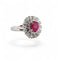 Bague 52 Bague en or blanc diamants et rubis 58 Facettes