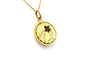 Pendentif Pendentif porte-photo Art Nouveau en or jaune serti de rubis et d'un diamant 58 Facettes B753