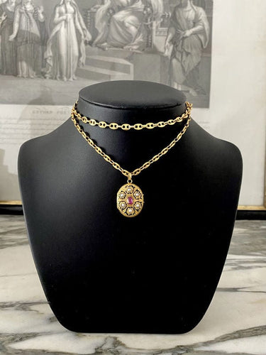 Pendentif Médaillon porte-photo en or jaune 58 Facettes