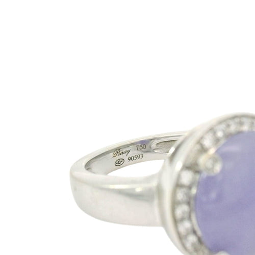 Bague POIRAY - Bague "filles Antik" or blanc, calcédoine, diamants 58 Facettes