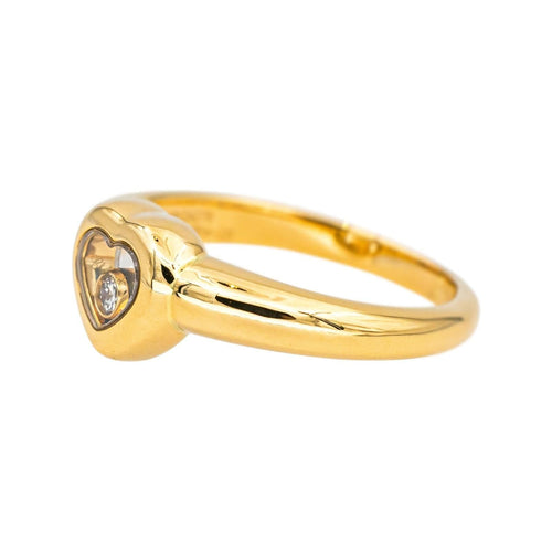 Bague 50 Chopard  Bague Happy Diamond Or jaune Diamant 58 Facettes 4655018RV