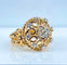 Bague 52 Bague en or jaune 18 carats , diamant 0,70 carat entouré de 8 diamants 58 Facettes AB493
