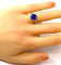 Bague 54 Bague en or blanc, superbe saphir 3,58 carats Ceylan non chauffé 58 Facettes AB385