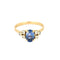 Bague 56.5 Bague or jaune, saphir et diamants 58 Facettes SMA0109