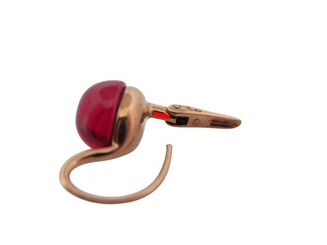 Boucles d'oreilles boucles d'oreilles POMELLATO dormeuses rouge passion rubis et or rose 58 Facettes 269158