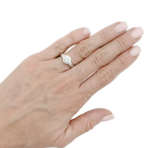 Bague 50 Solitaire en platine, diamant 1,82 carat 58 Facettes 31889