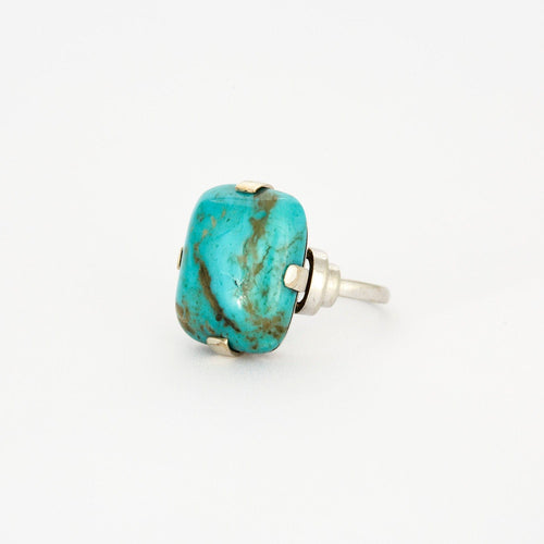 Bague 52 Bague turquoise et or blanc 58 Facettes