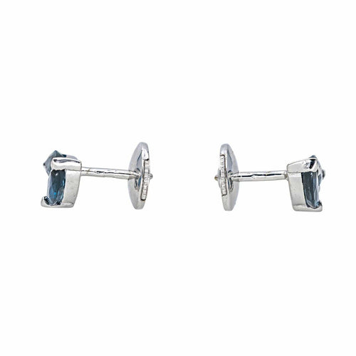 Boucles d'oreilles Boucles d'oreilles Or blanc Saphir, Diamant 58 Facettes 4479173CN