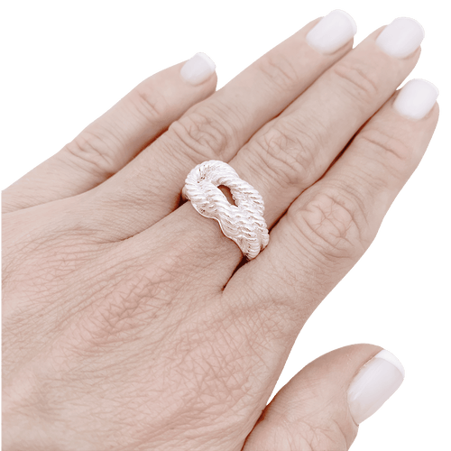 Bague 53 Bague HERMÈS, "Audierne" en argent. 58 Facettes 34581