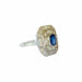 Bague 53 Bague en platine avec diamants et saphirs 58 Facettes Q185B