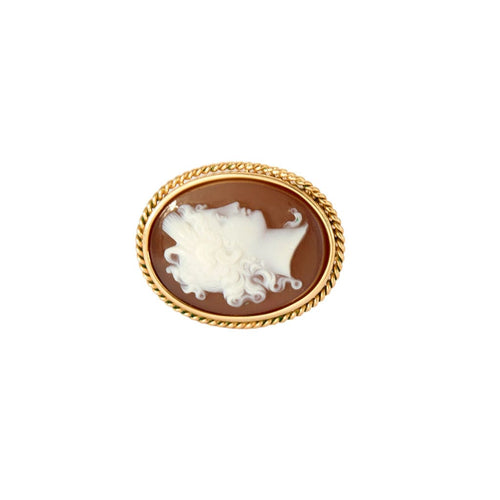 Boucles d'oreilles Boucles d'oreilles clips en or et camée 58 Facettes