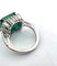 Bague 48 Bague en or blanc avec émeraude et diamants 58 Facettes