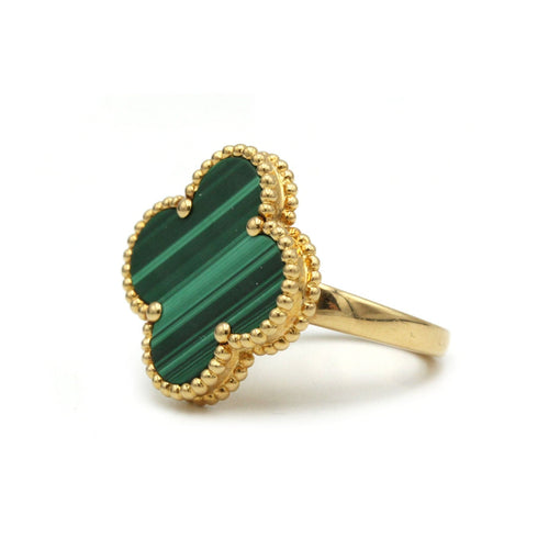 Bague 50 Bague Van Cleef & Arpels "Magic Alhambra" en or jaune, malachite 58 Facettes 1041