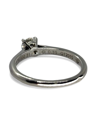 Bague 51 Solitaire 1895 en platine de Cartier 58 Facettes 1180