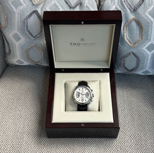 Montre Montre TAG Heuer Grand Carrera en acier – 43 mm – Ref. CAV511B – Vers 2010 – Avec boîte d’origine 58 Facettes