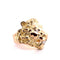 Bague Bague lion en or jaune massif 18 carats et diamants 58 Facettes