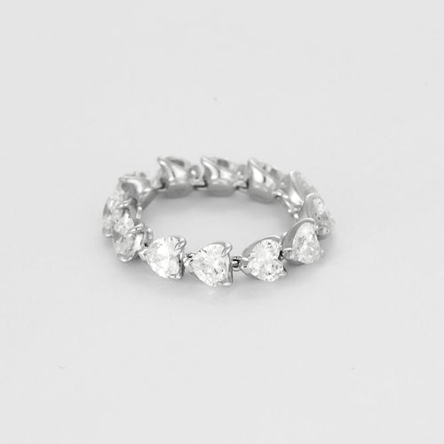 Bague 51 Bague souple en or blanc et diamants 58 Facettes JRW0025-51