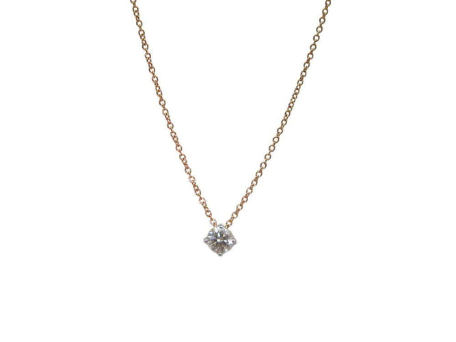 Collier collier pendentif solitaire 38-42cm diamant brillant 0.2ct or 1.7g 58 Facettes 268521