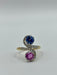 Bague Bague Toi & Moi saphirs rose et bleu 58 Facettes 3231141