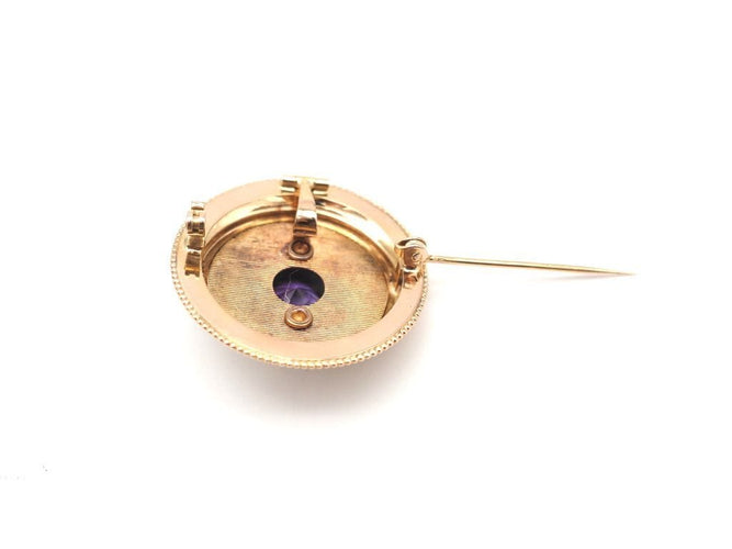 Pendentif Pendentif en or jaune, améthyste et diamants 58 Facettes