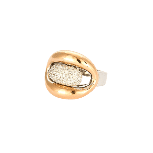 Bague Bague bicolore diamants 58 Facettes