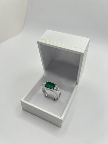 54 Bague émeraude 2,40 ct et diamants 58 Facettes 00022301